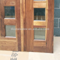 china solid wood doors factory best price entrance solid wood door with grille made of black walnut